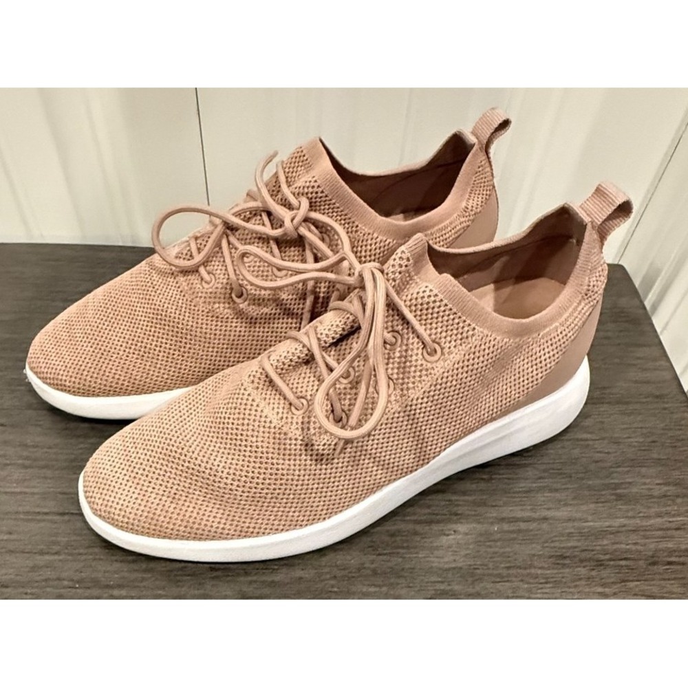 ALDO Women's 8.5 Knit Sneakers Blush Pink Nude Casual Comfort Athleisure Lightwe